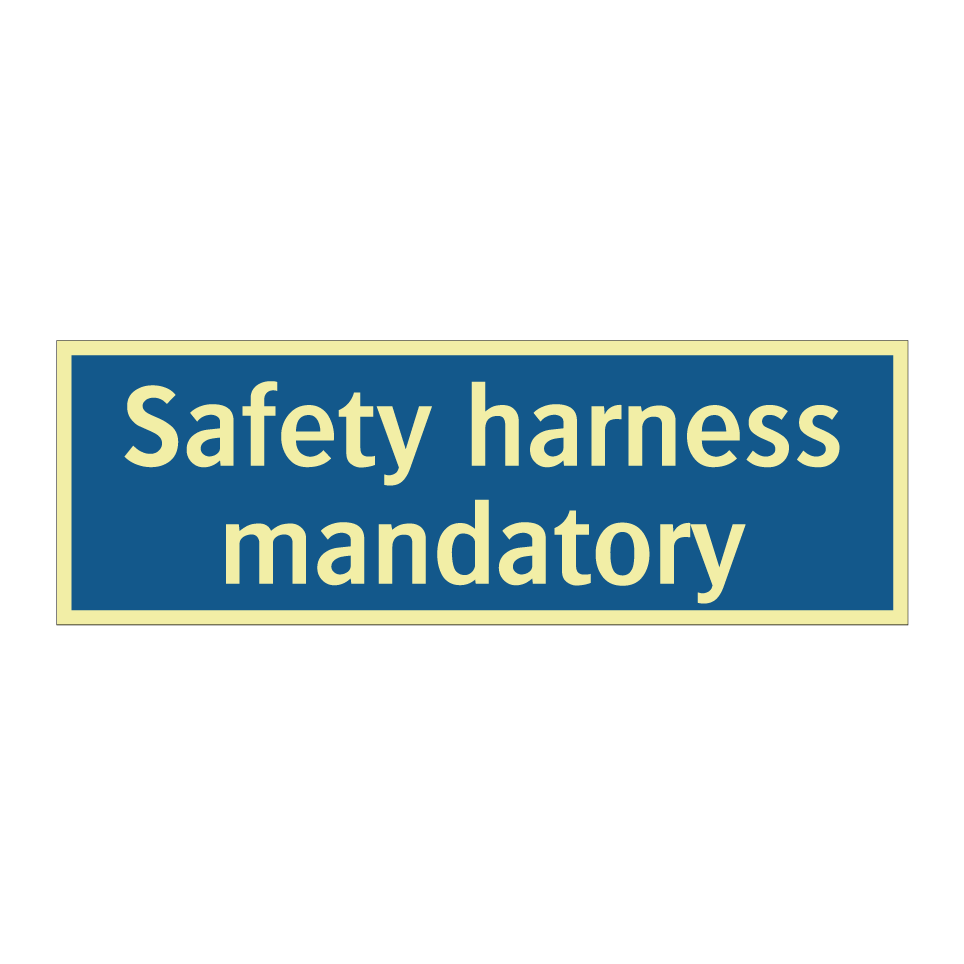 Safety harness mandatory