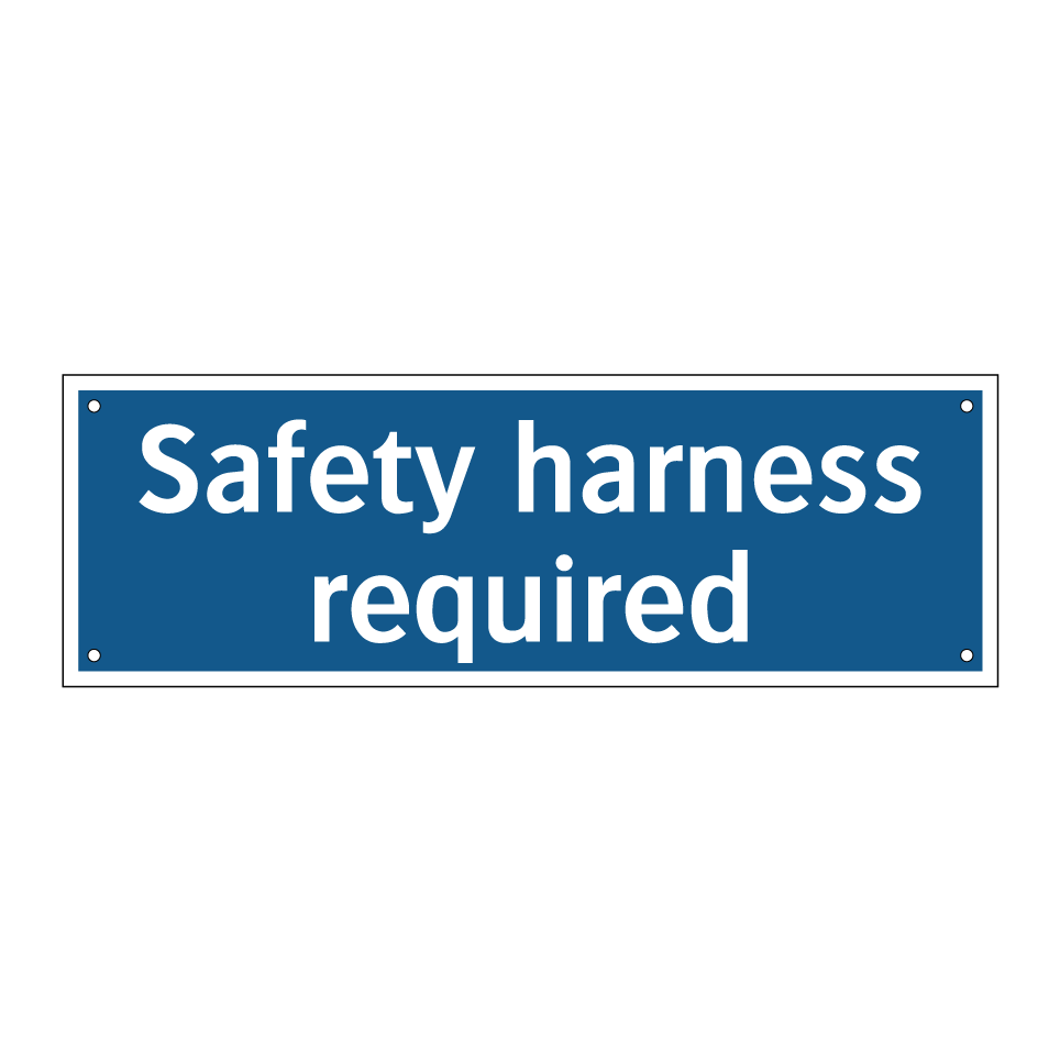 Safety harness required