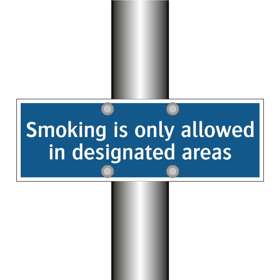 Smoking is only allowed in designated areas
