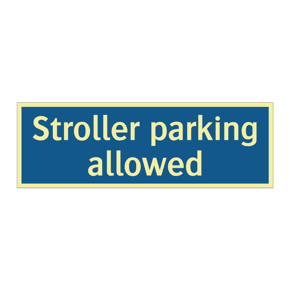 Stroller parking allowed