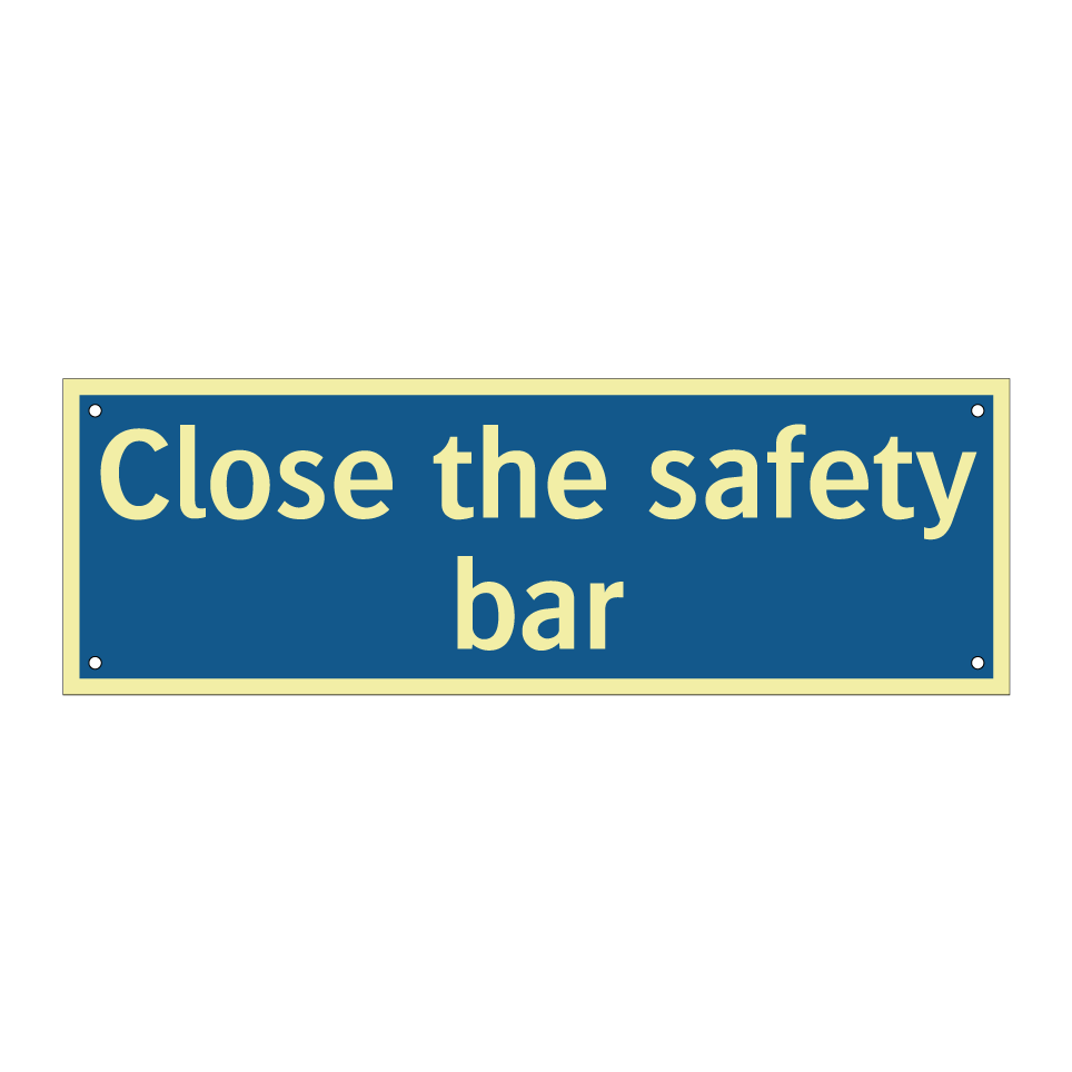Close the safety bar