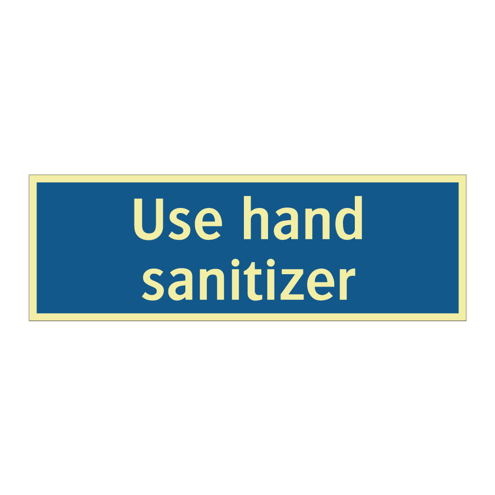 Use hand sanitizer