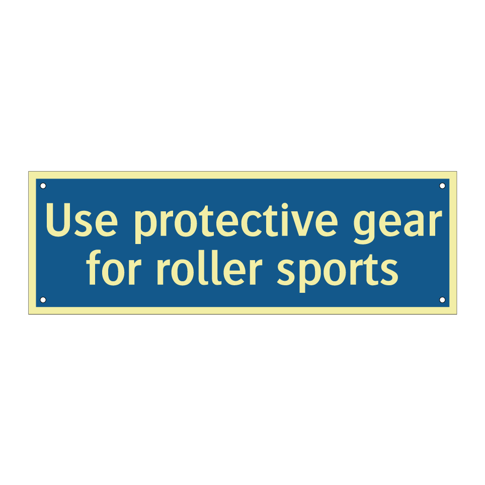Use protective gear for roller sports