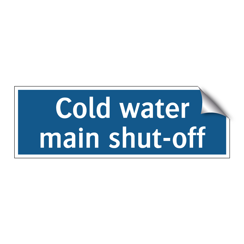 Cold water main shut-off