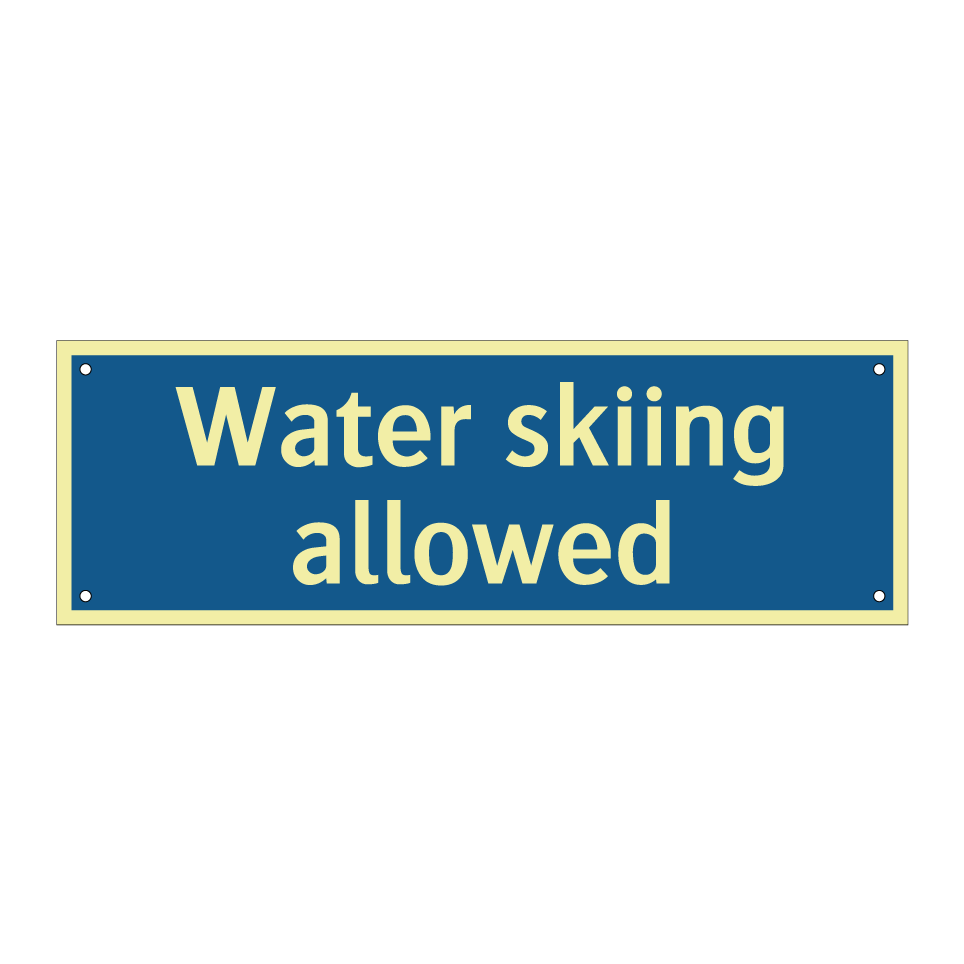 Water skiing allowed