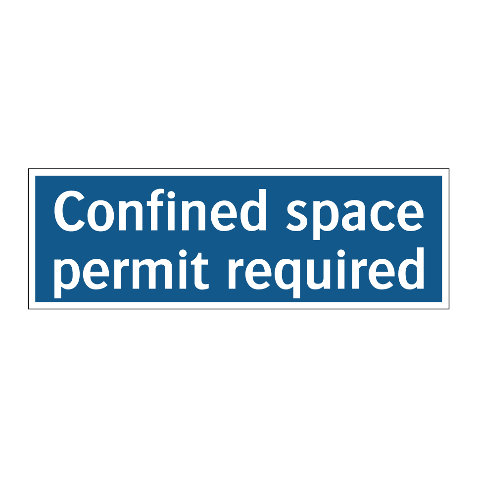 Confined space permit required