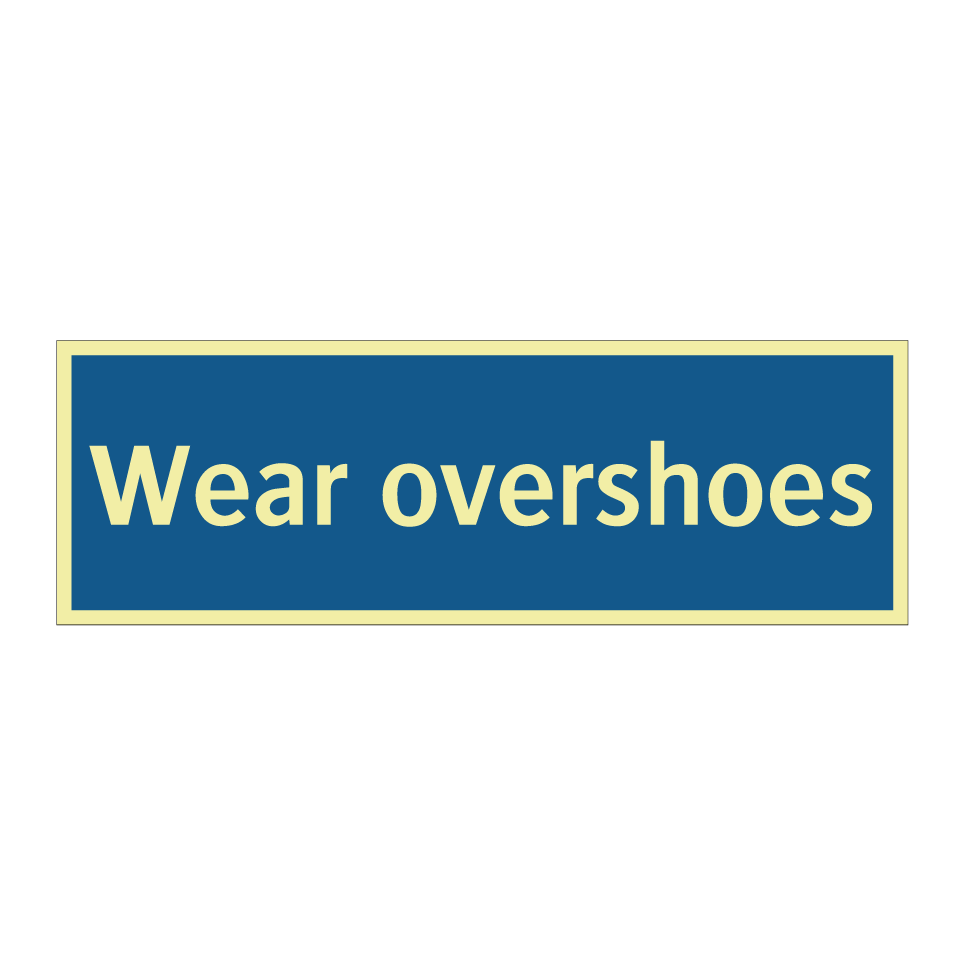 Wear overshoes