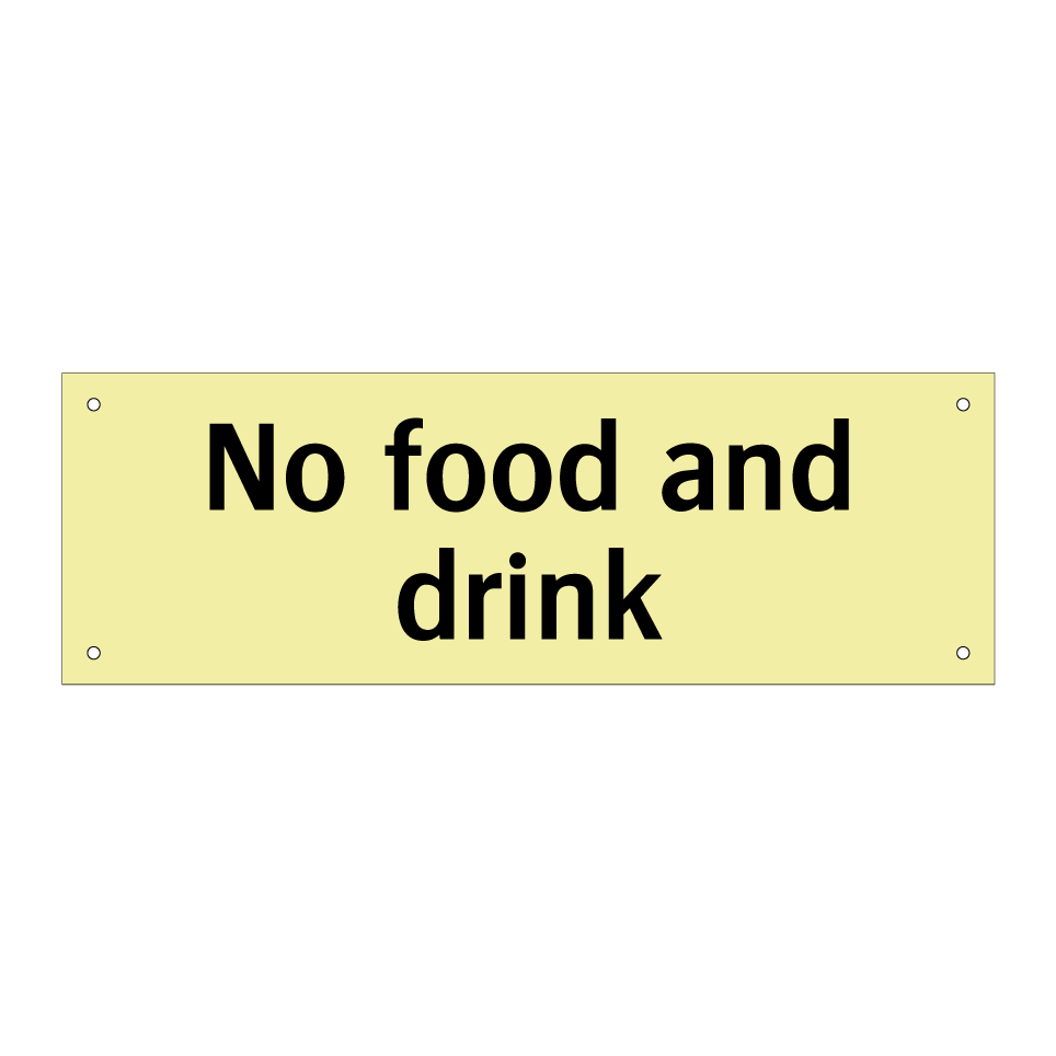 No food and drink