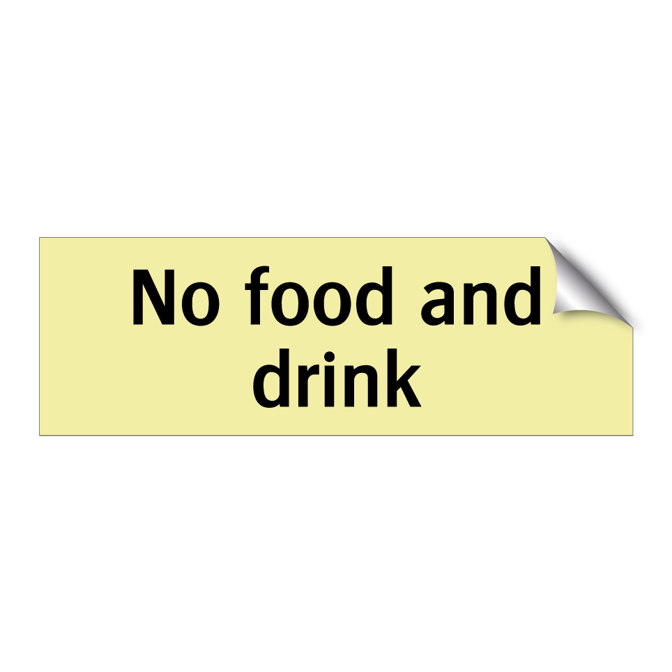 No food and drink