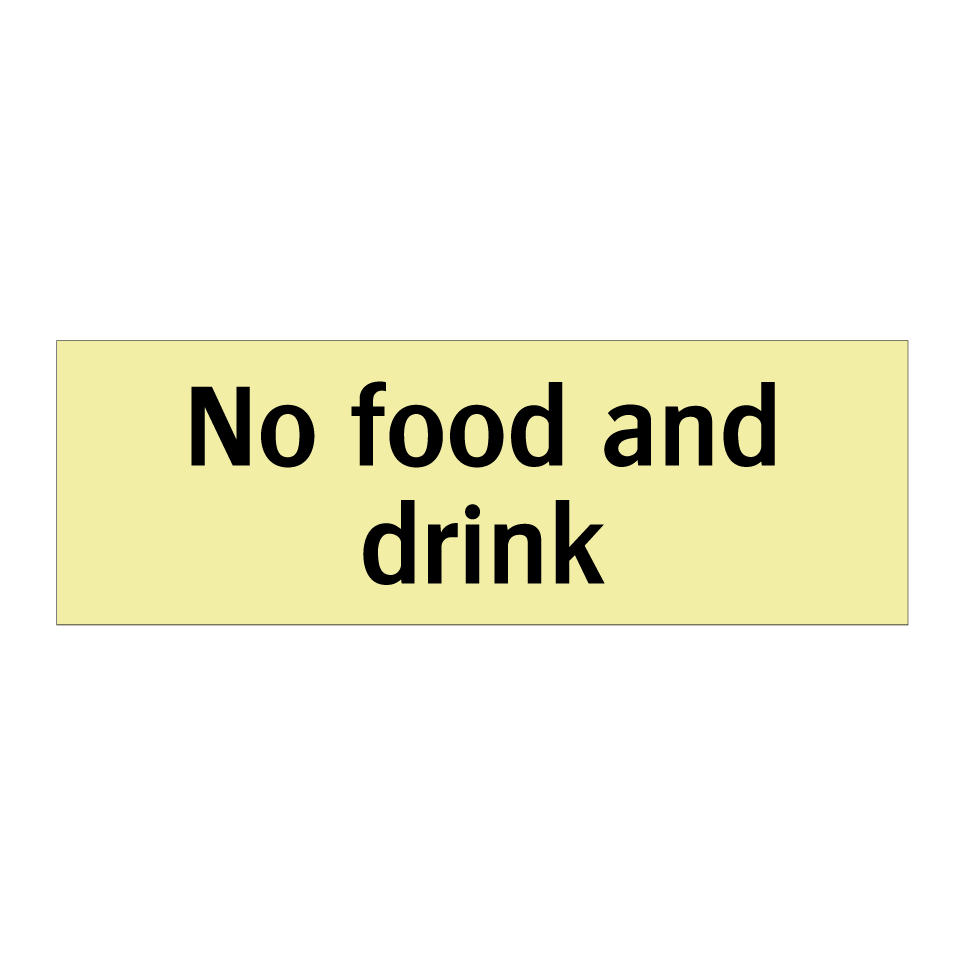 No food and drink