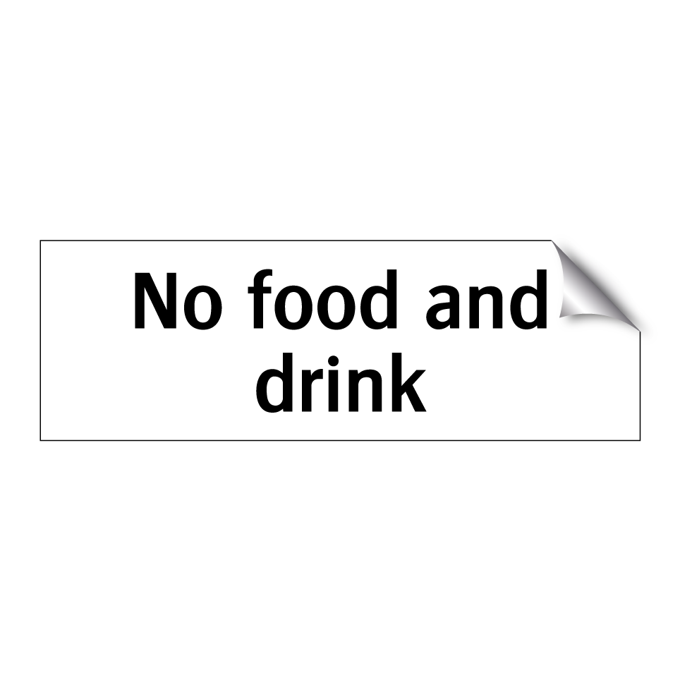No food and drink