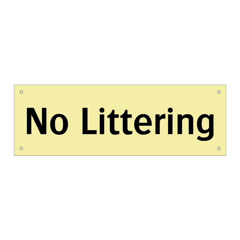 No Littering