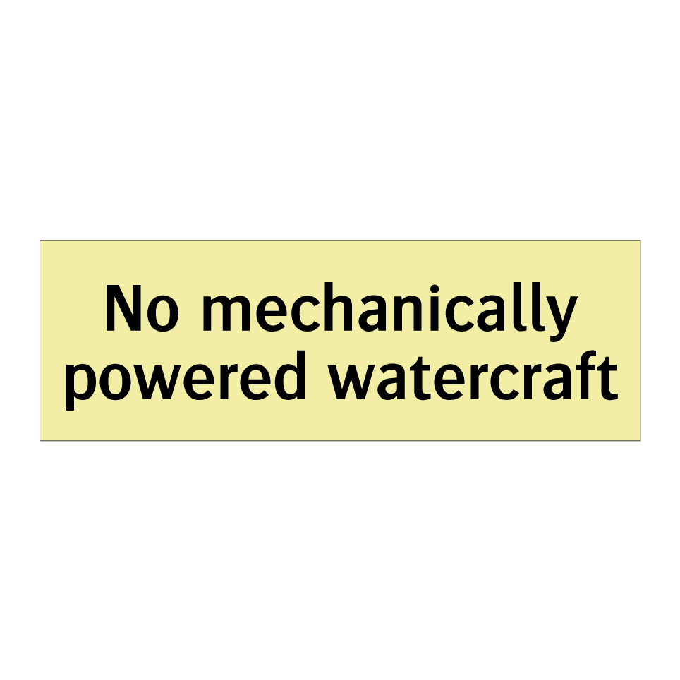 No mechanically powered watercraft