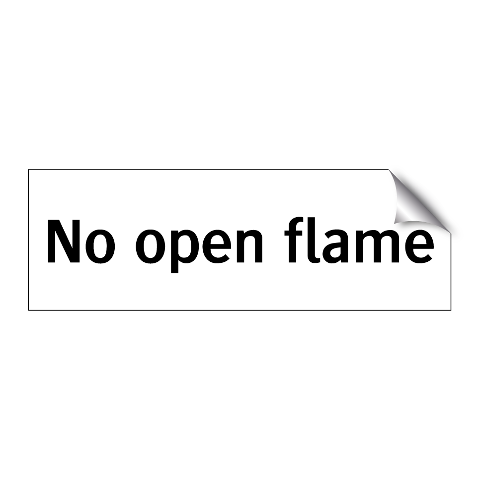 No open flame