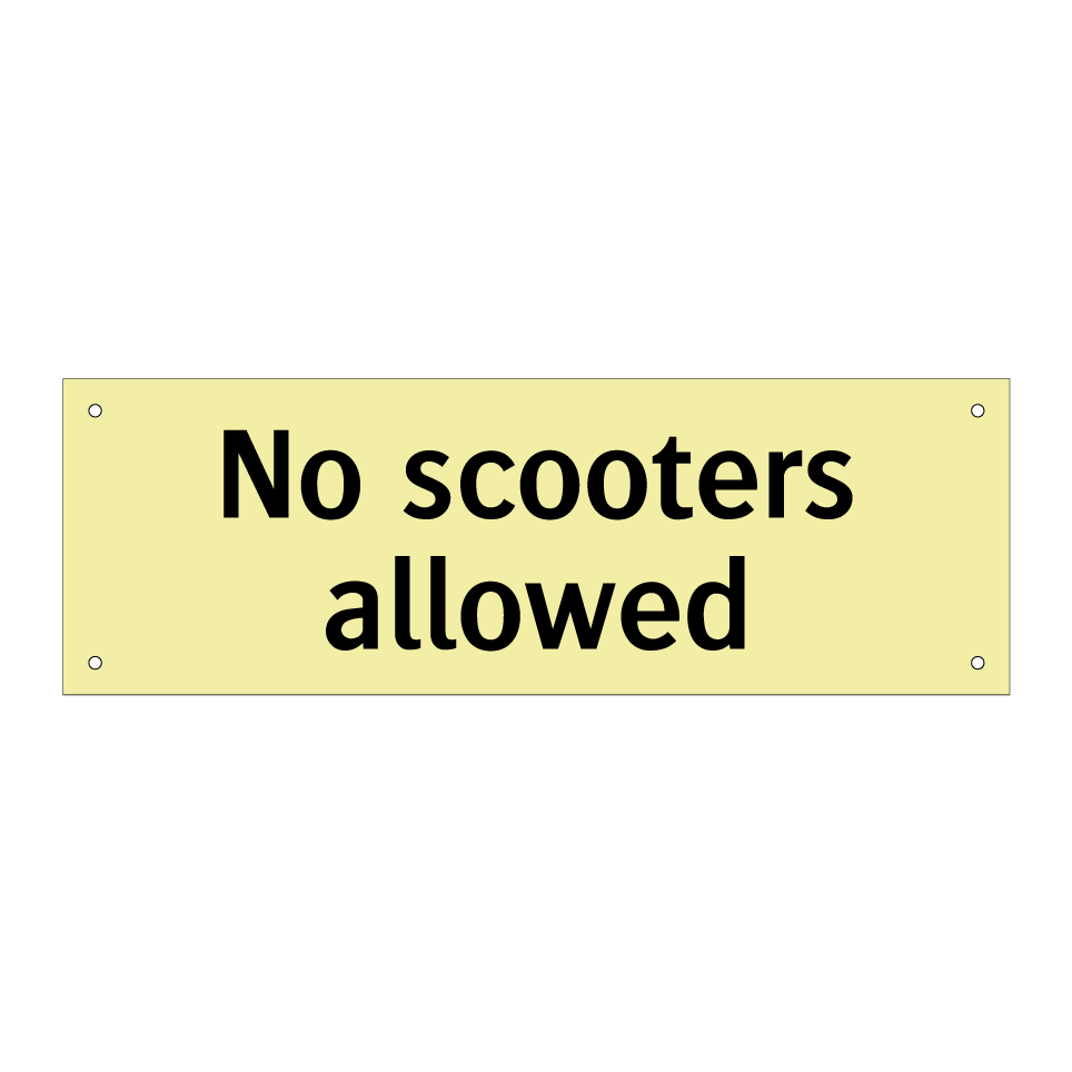 No scooters allowed