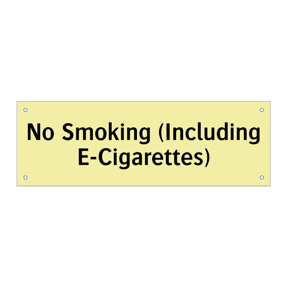 No Smoking (Including E-Cigarettes)