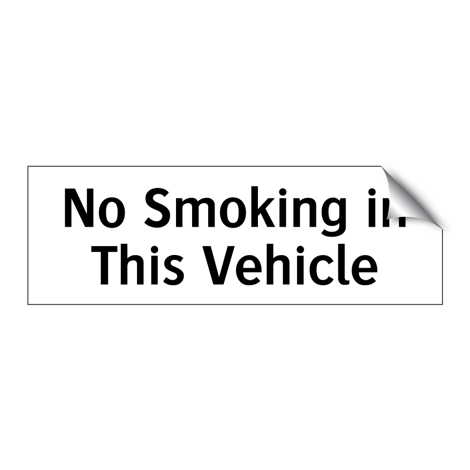 No Smoking in This Vehicle