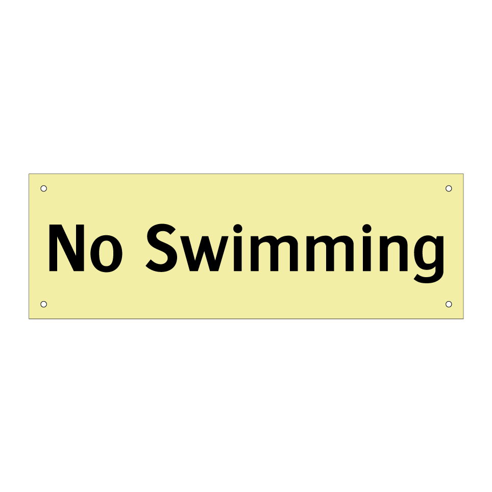 No Swimming