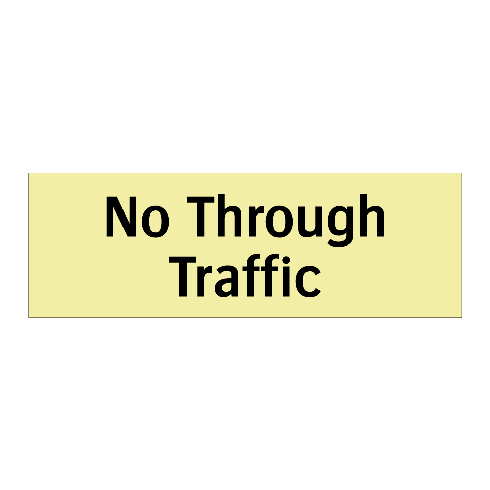 No Through Traffic