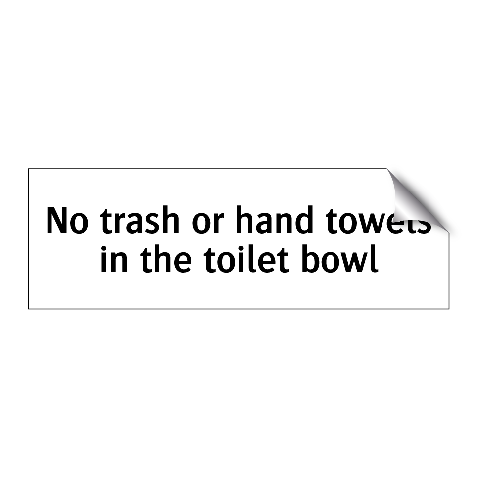 No trash or hand towels in the toilet bowl
