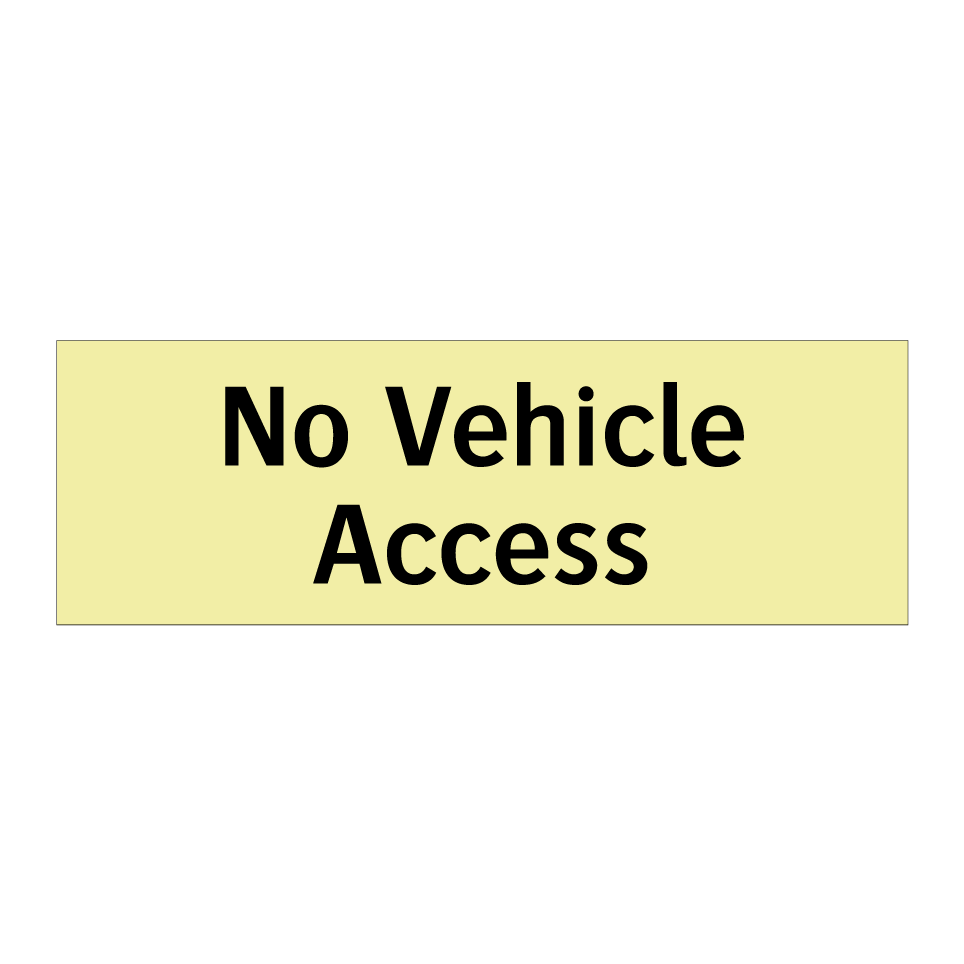 No Vehicle Access
