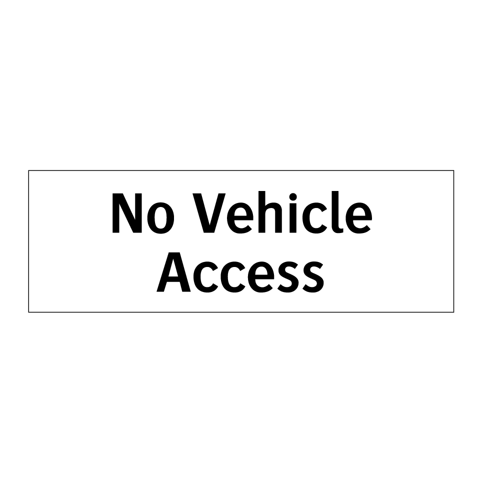 No Vehicle Access