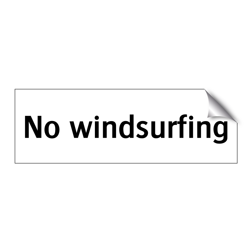 No windsurfing