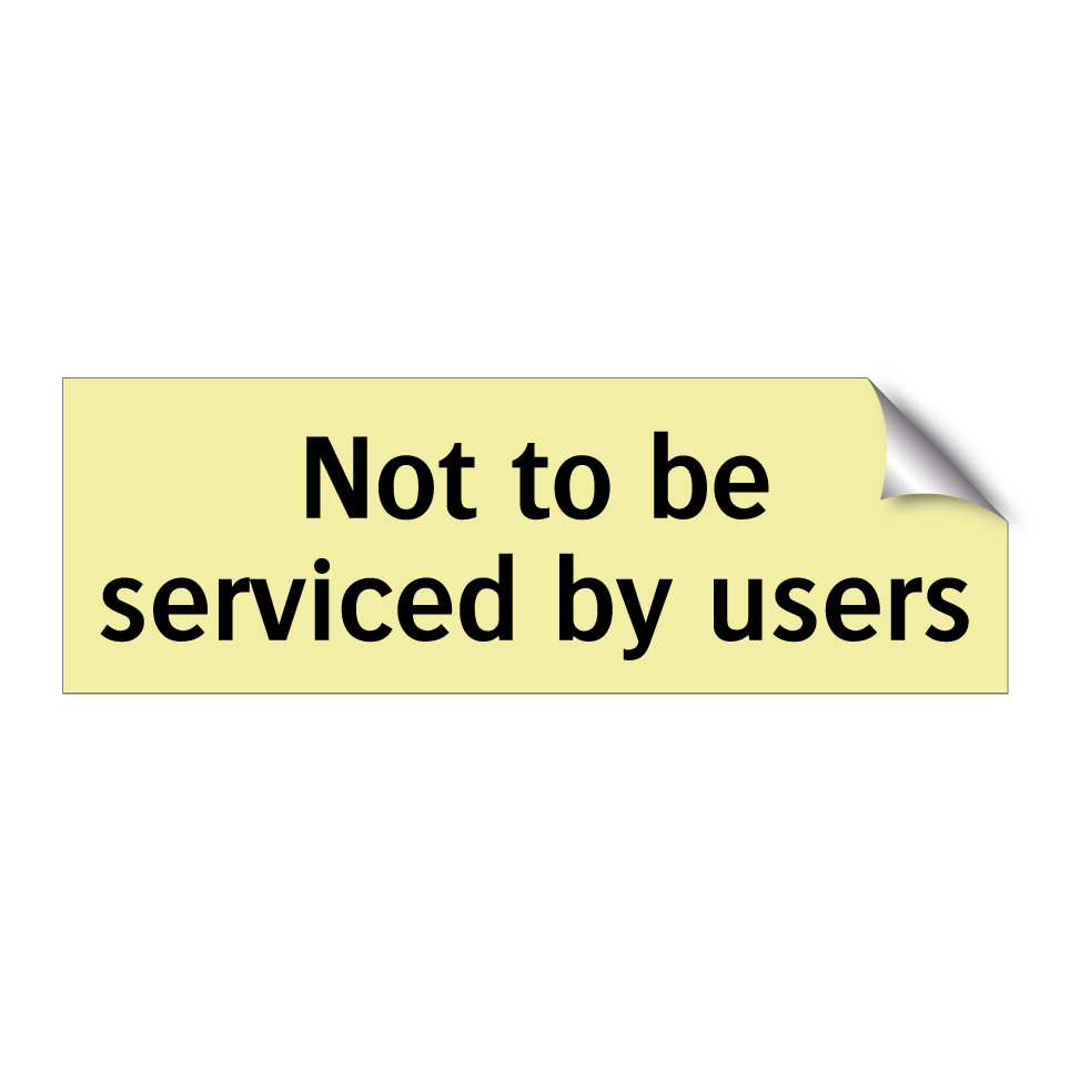 Not to be serviced by users