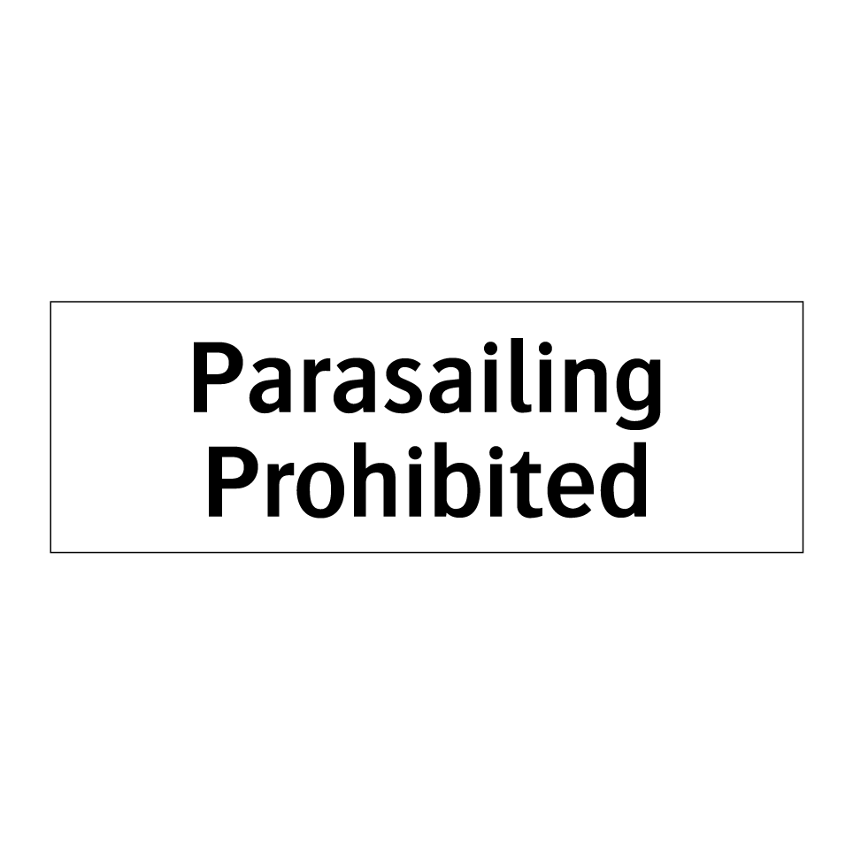 Parasailing Prohibited