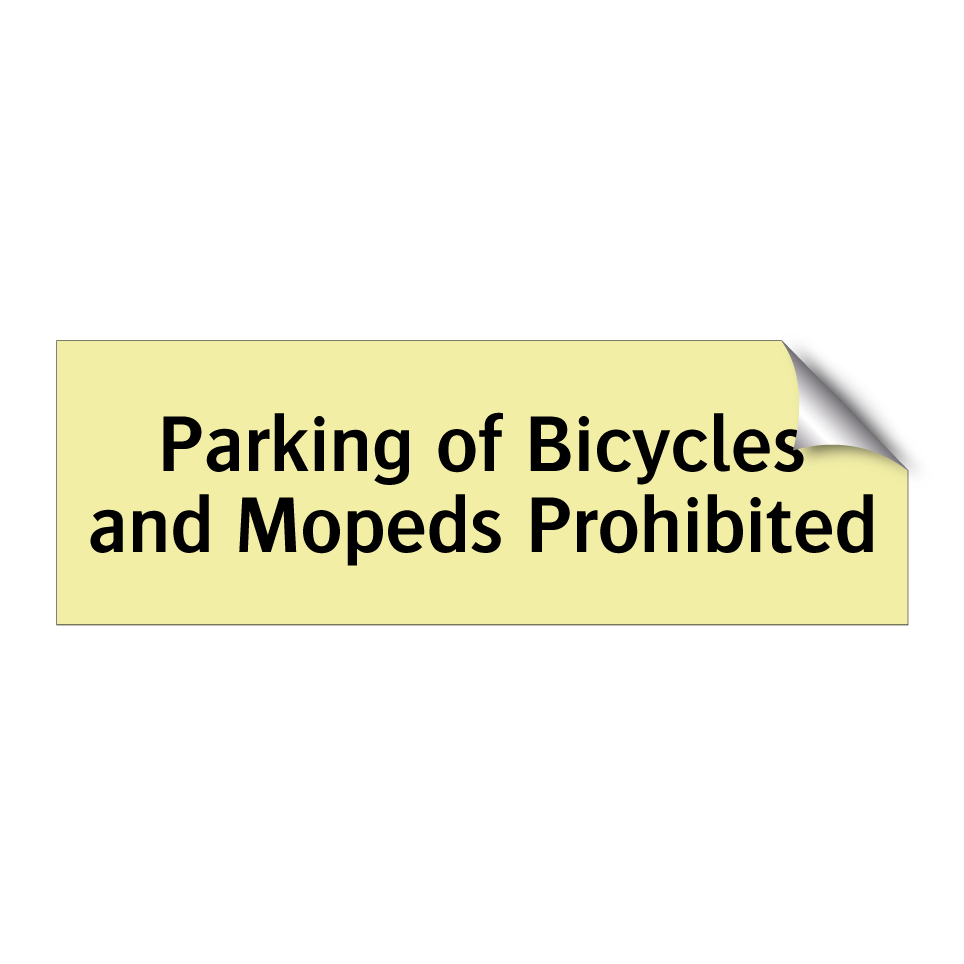 Parking of Bicycles and Mopeds Prohibited