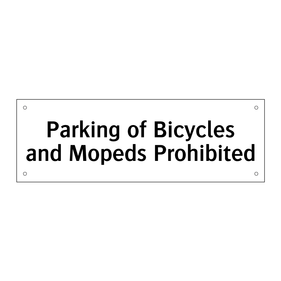 Parking of Bicycles and Mopeds Prohibited