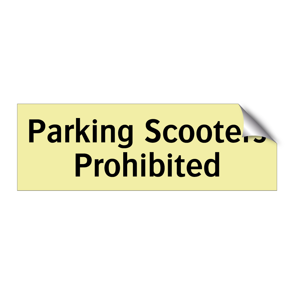 Parking Scooters Prohibited