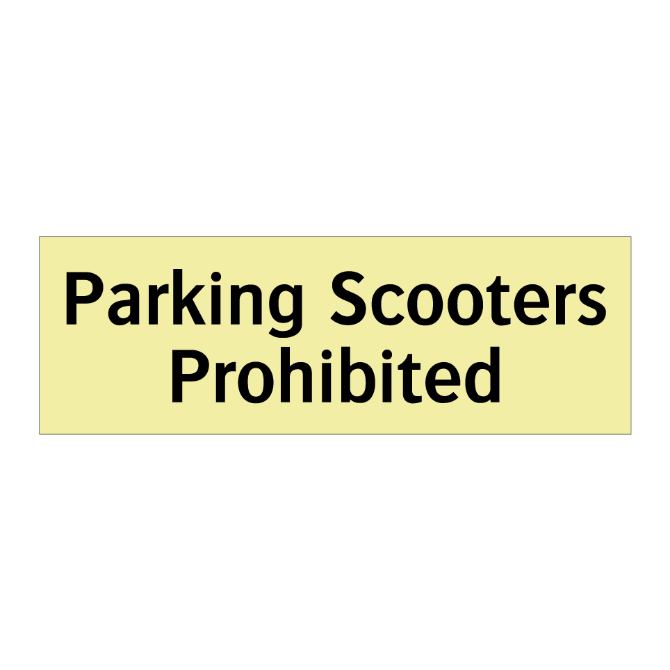 Parking Scooters Prohibited