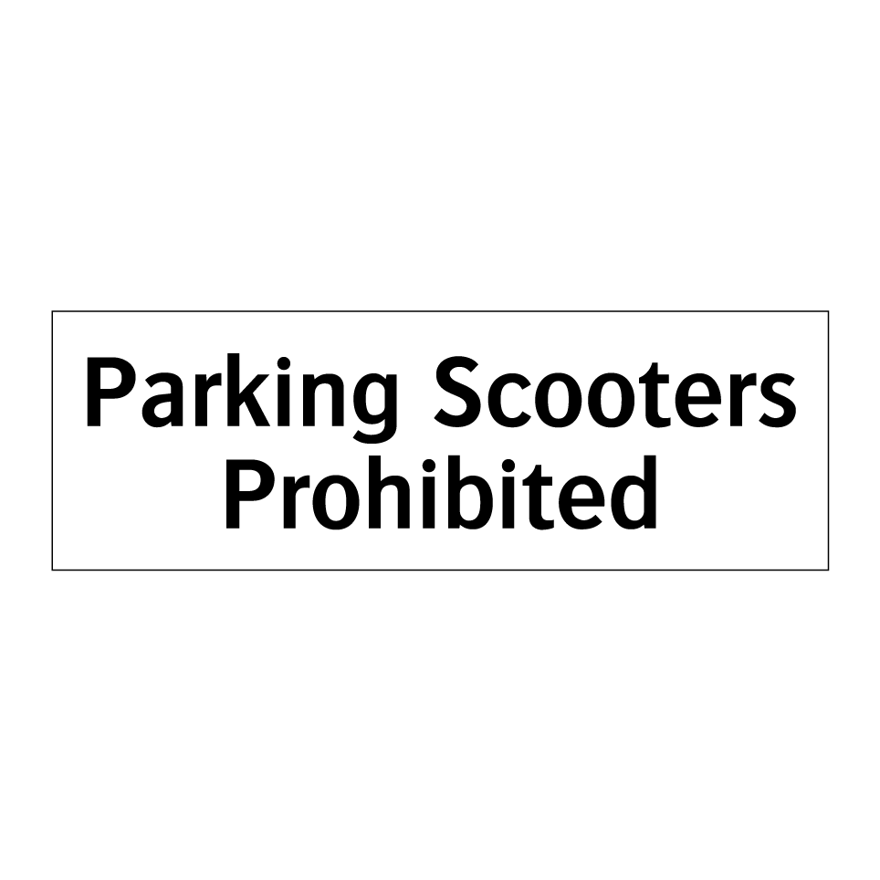 Parking Scooters Prohibited