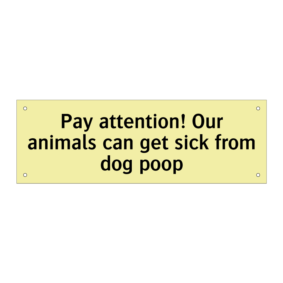 Pay attention! Our animals can get sick from dog poop