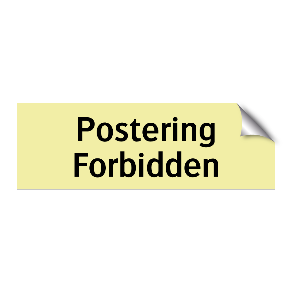 Postering Forbidden