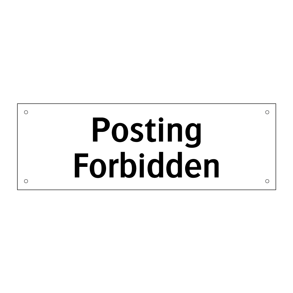 Posting Forbidden