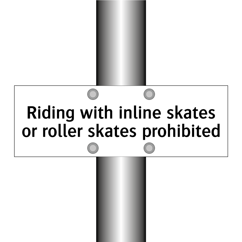 Riding with inline skates or roller skates prohibited