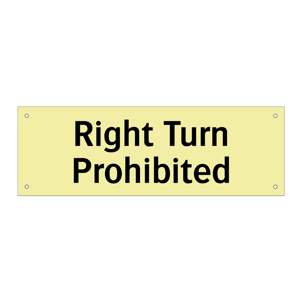 Right Turn Prohibited