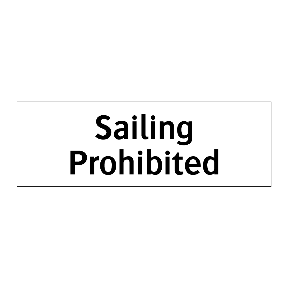 Sailing Prohibited