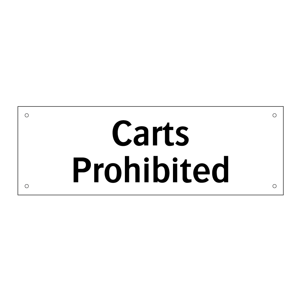 Carts Prohibited