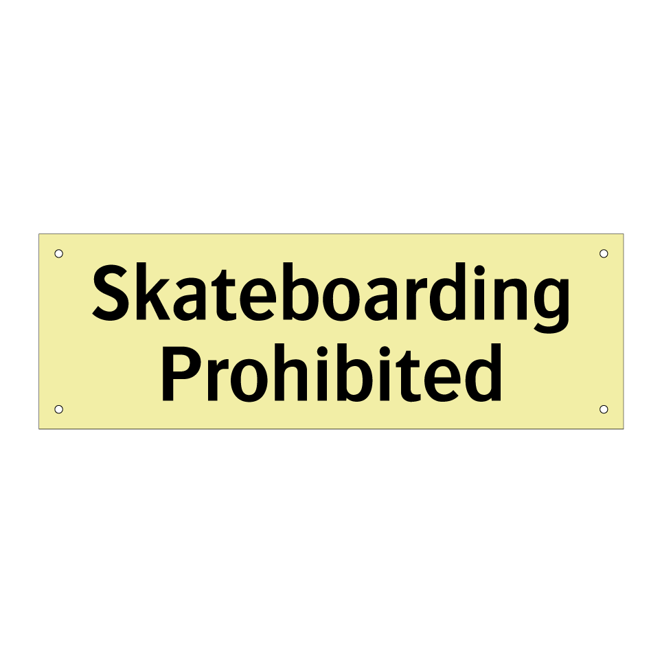 Skateboarding Prohibited