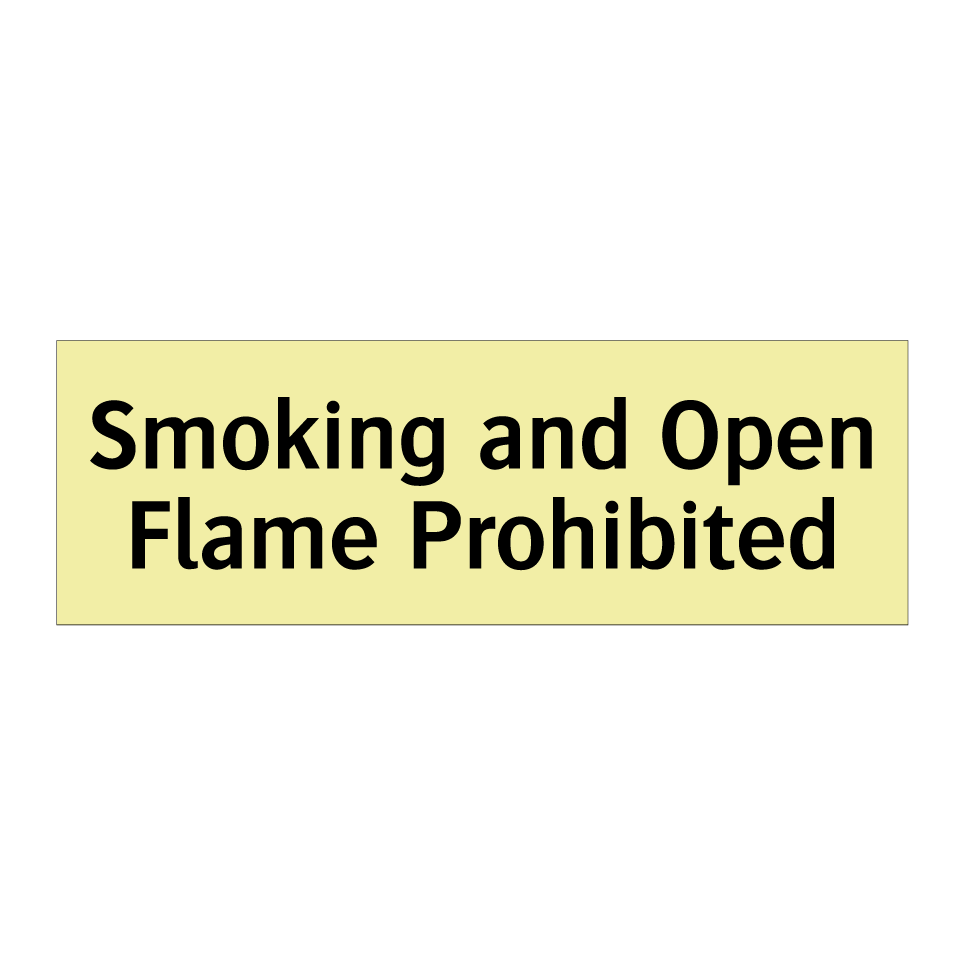 Smoking and Open Flame Prohibited