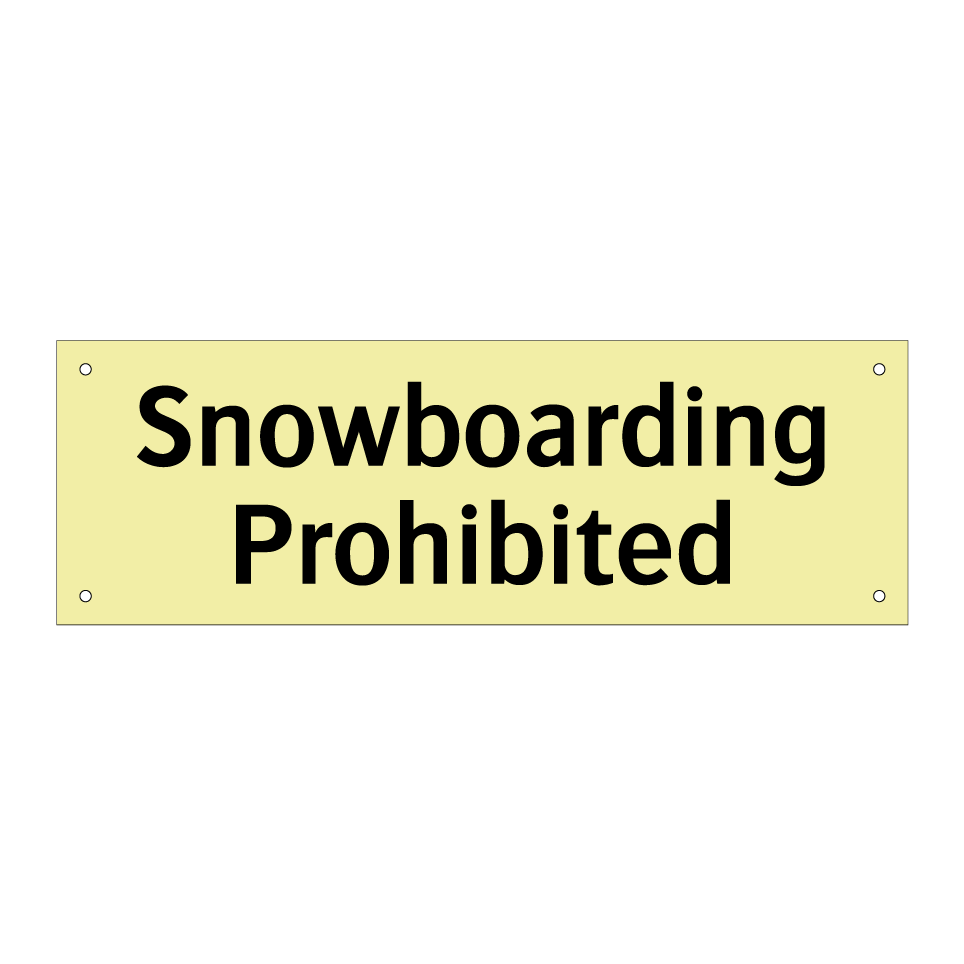 Snowboarding Prohibited