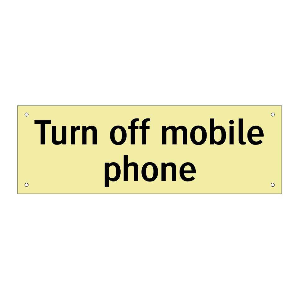 Turn off mobile phone