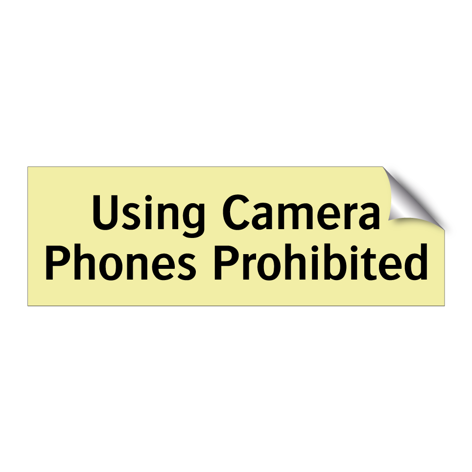 Using Camera Phones Prohibited