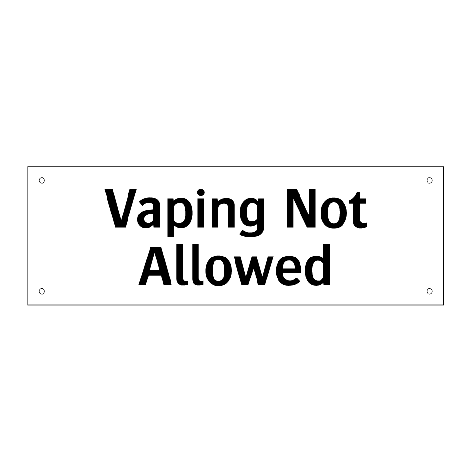 Vaping Not Allowed
