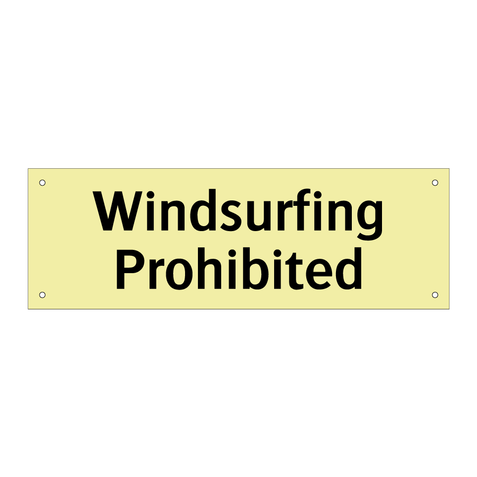 Windsurfing Prohibited