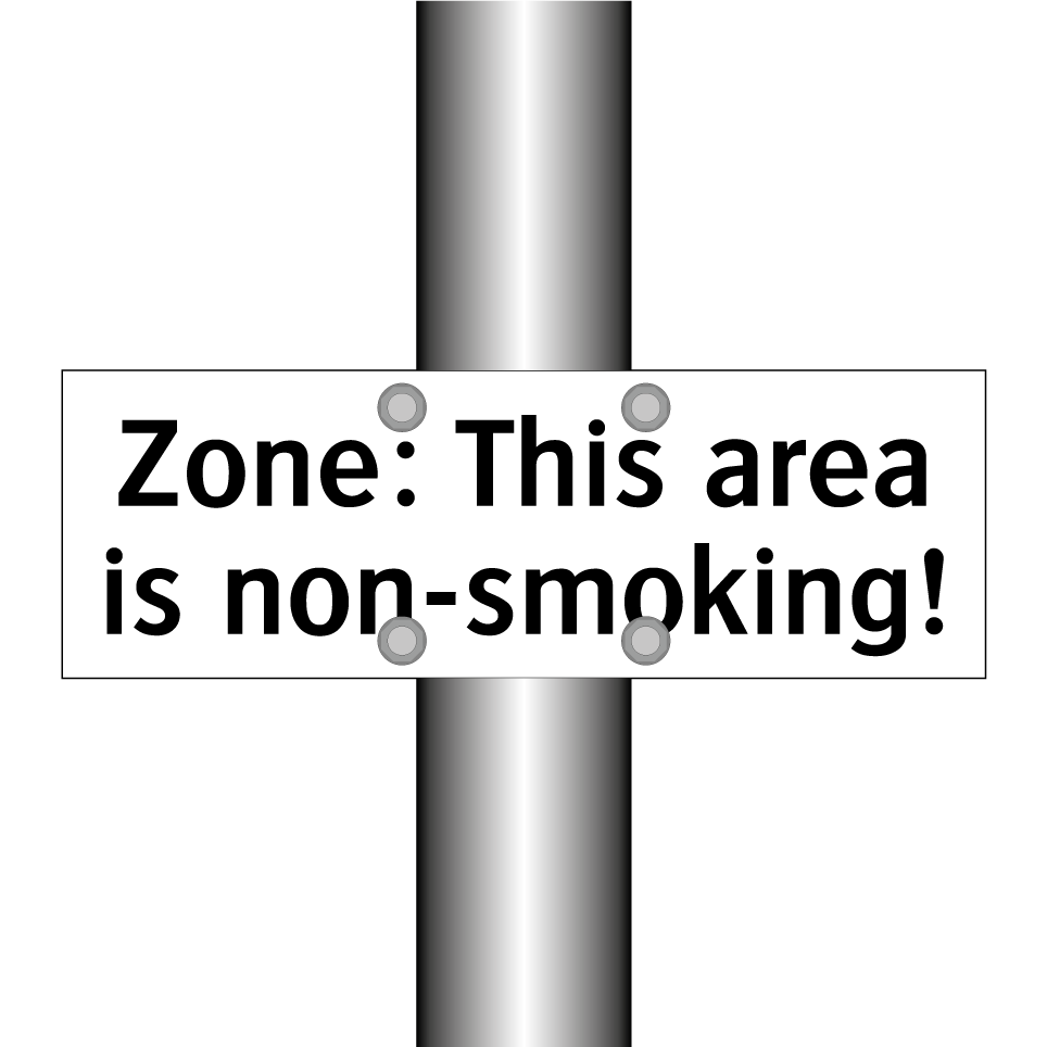 Zone: This area is non-smoking!