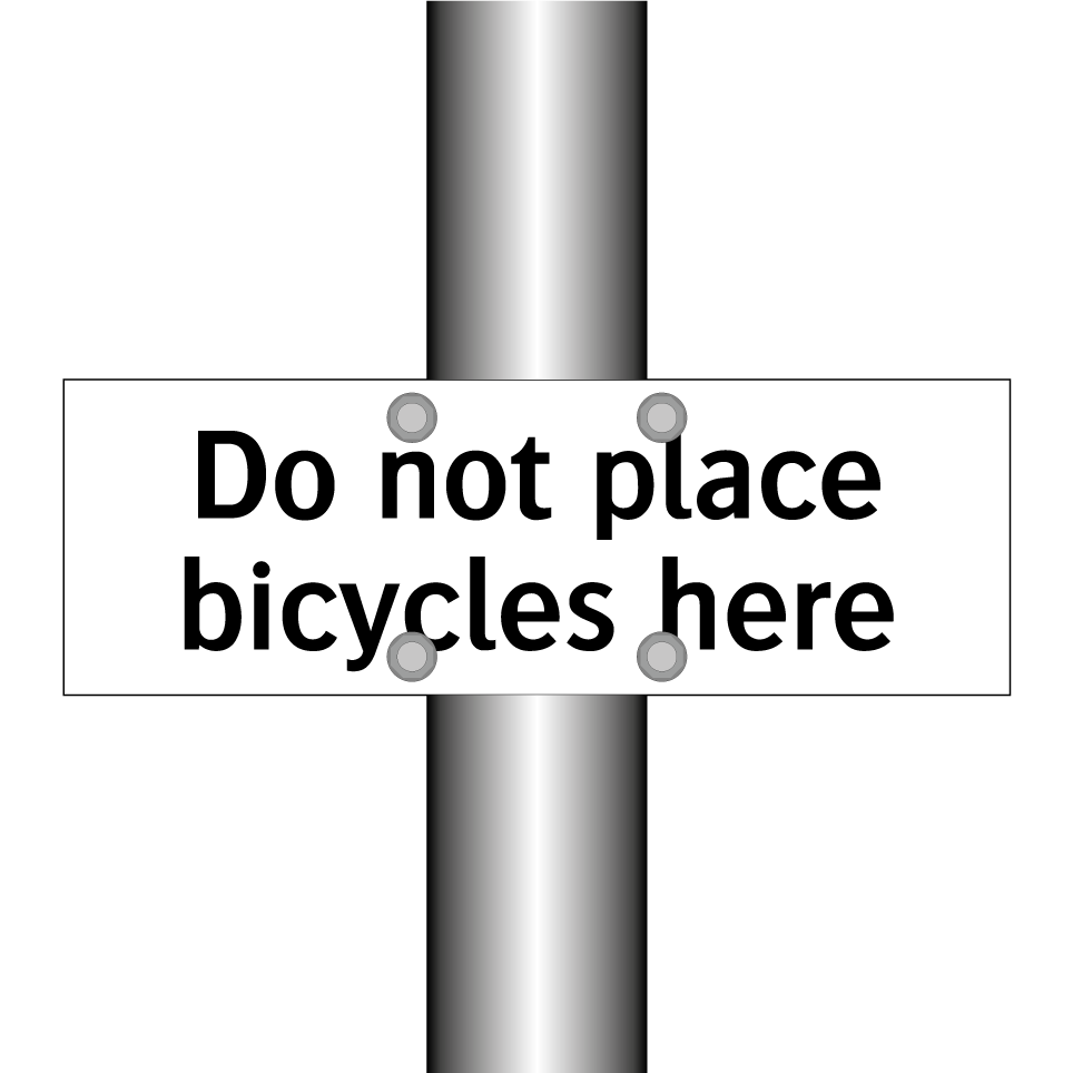 Do not place bicycles here